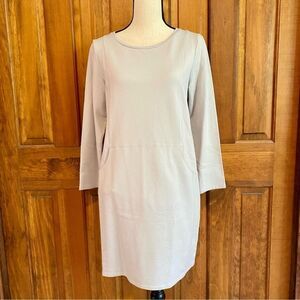 J. Jill PureJill Gray Dress Women's Size Medium Petite Pima Cotton Modal